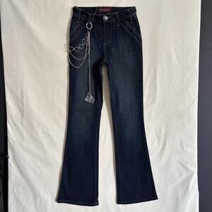 VTG 2000s Baby Phat Y2K Mid Rise Flare Jeans Chain NWT - Size 1(24” waist)